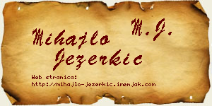 Mihajlo Jezerkić vizit kartica